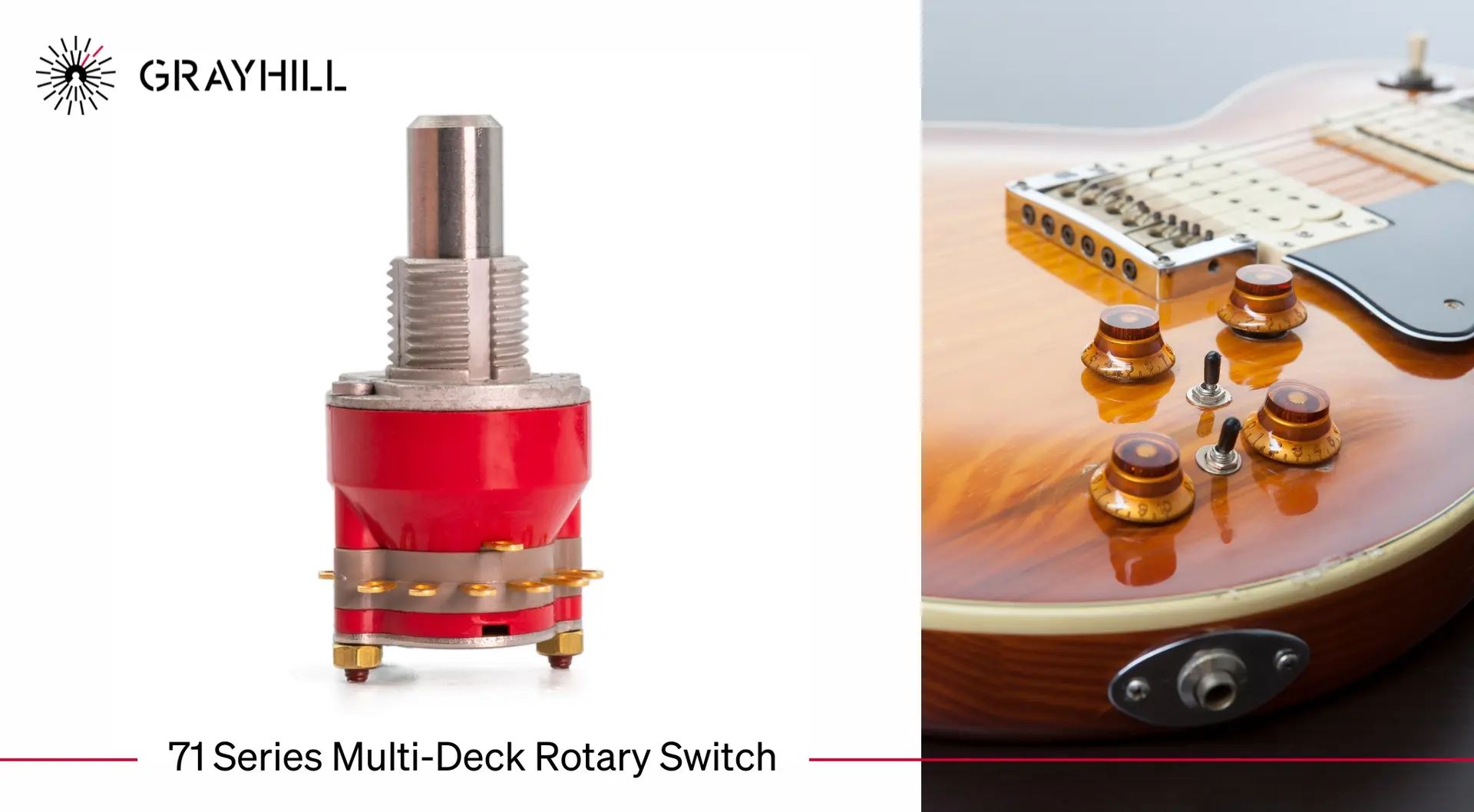 71 Series Multi-Deck rotary switch in electric guitars