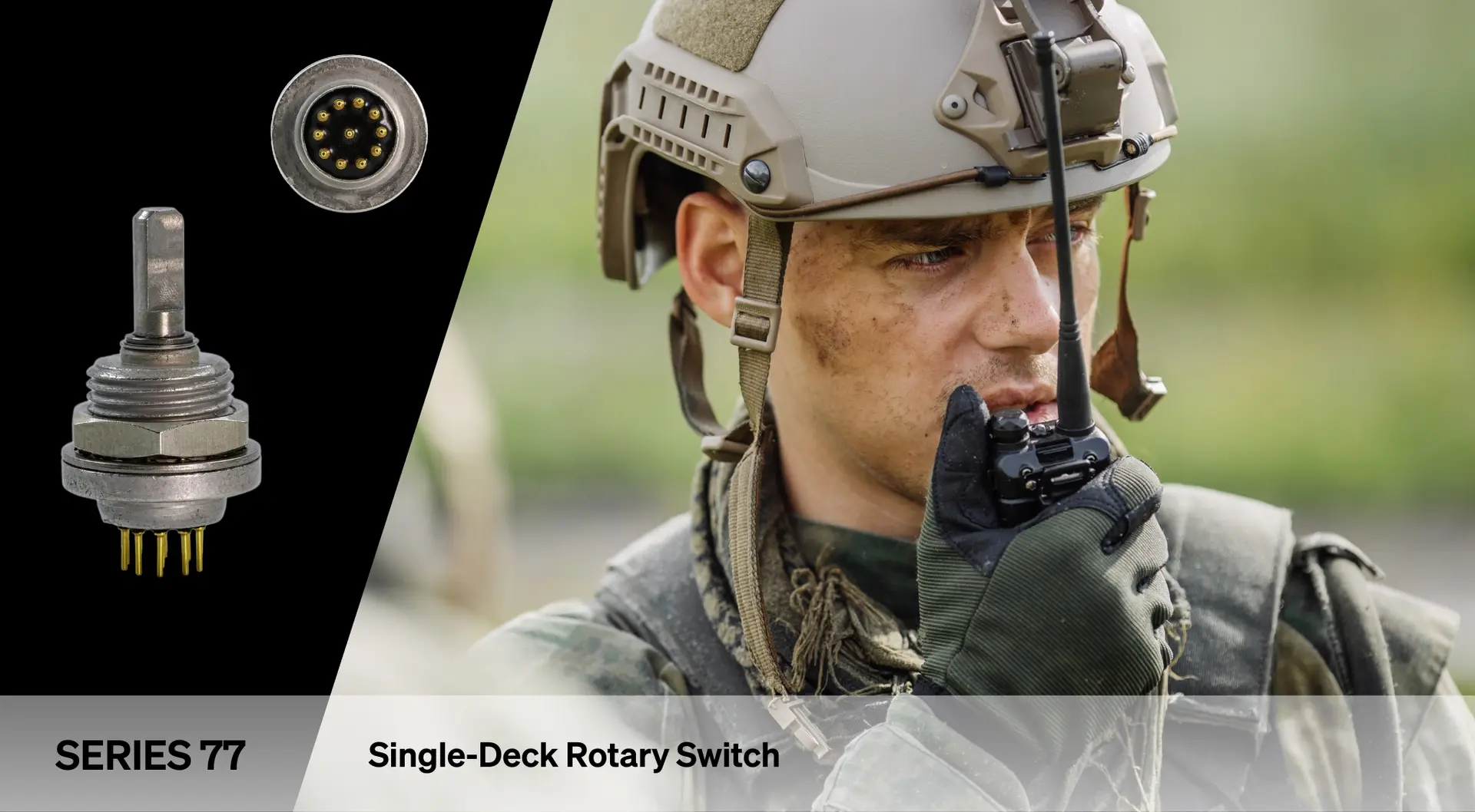 77 Series Single-Deck Rotary Switch in Military Radios