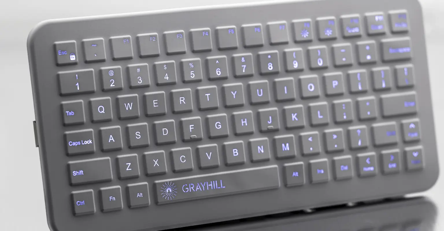 Gray CliniKey Medical QWERTY Keyboard