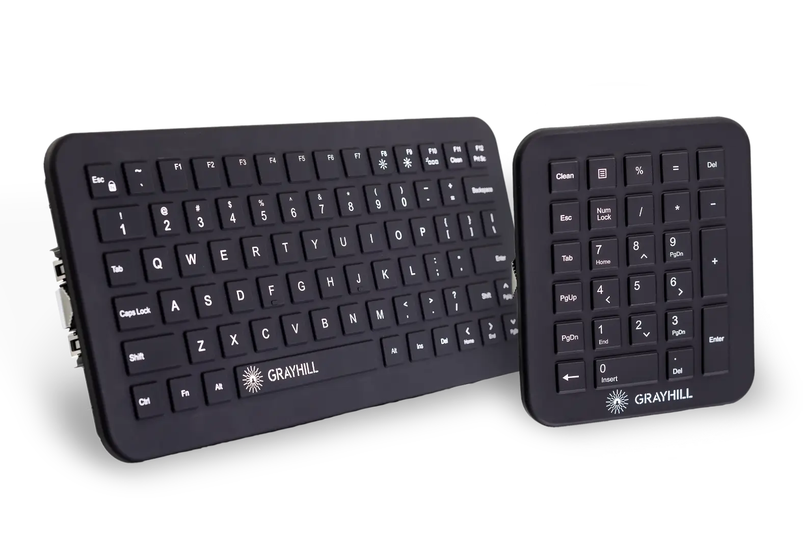 Black CliniKey Medical QWERTY Keyboard plus 10-Key Number Pad